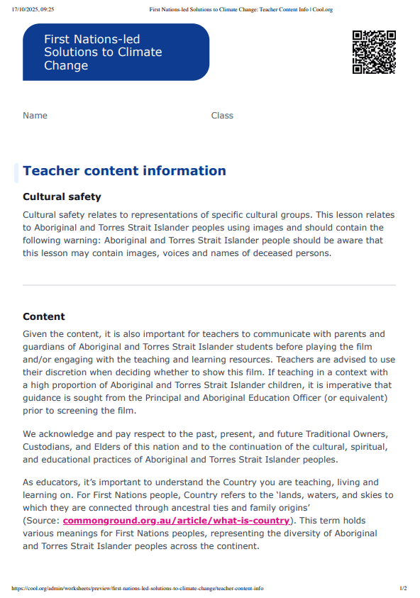 Sample Worksheet