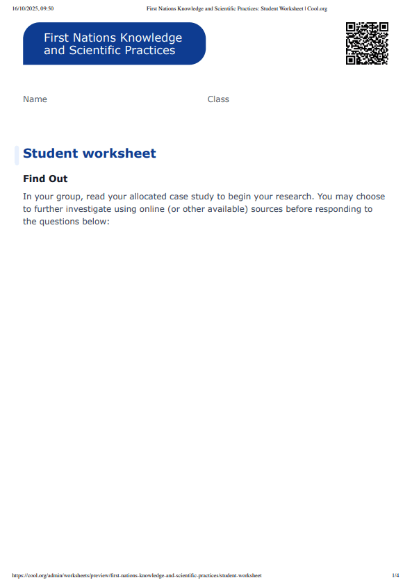Sample Worksheet