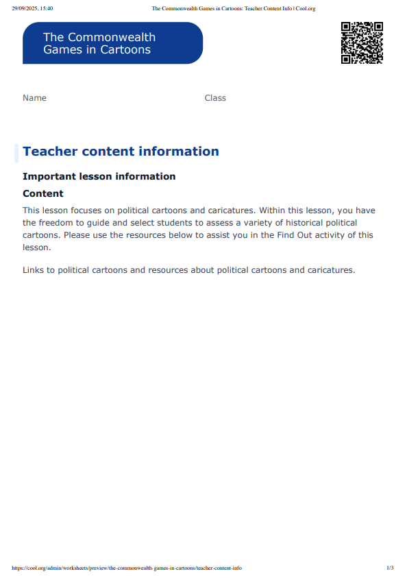 Sample Worksheet