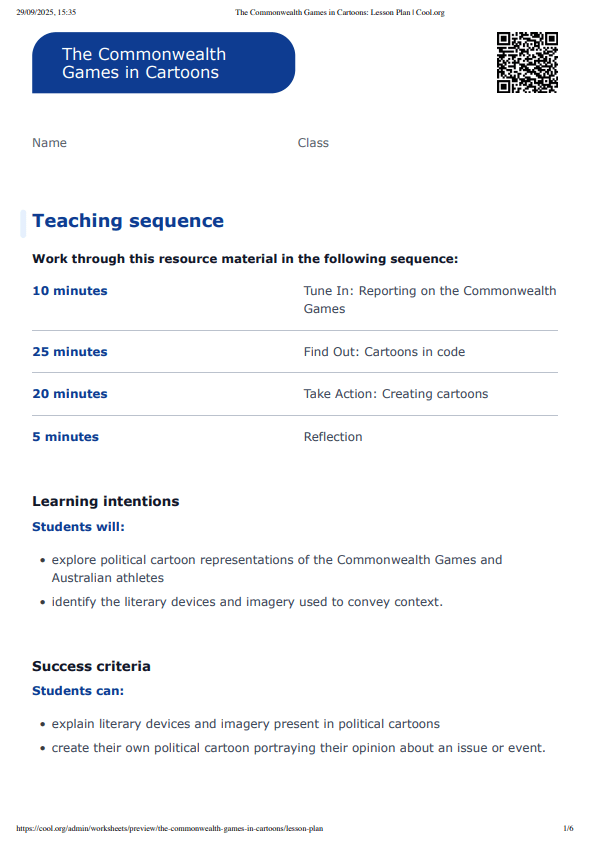 Sample Worksheet