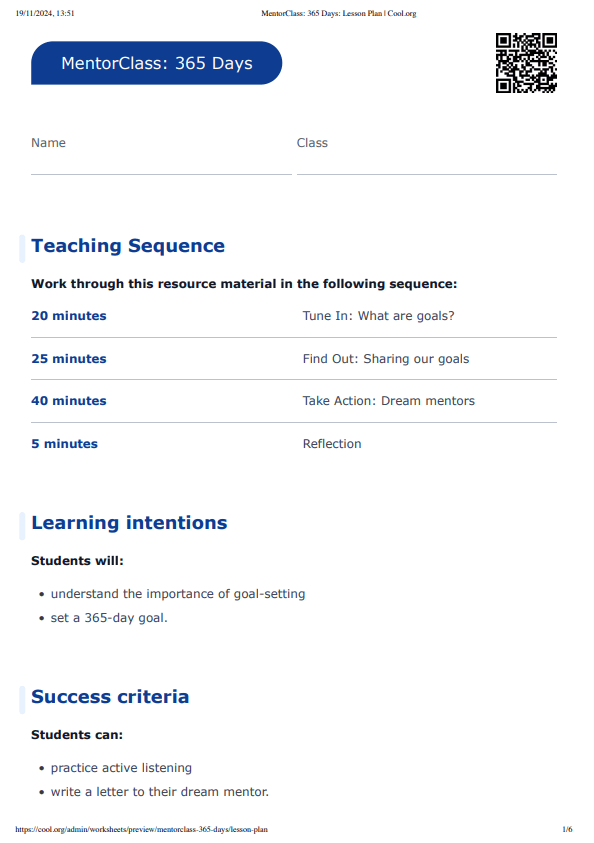Sample Worksheet
