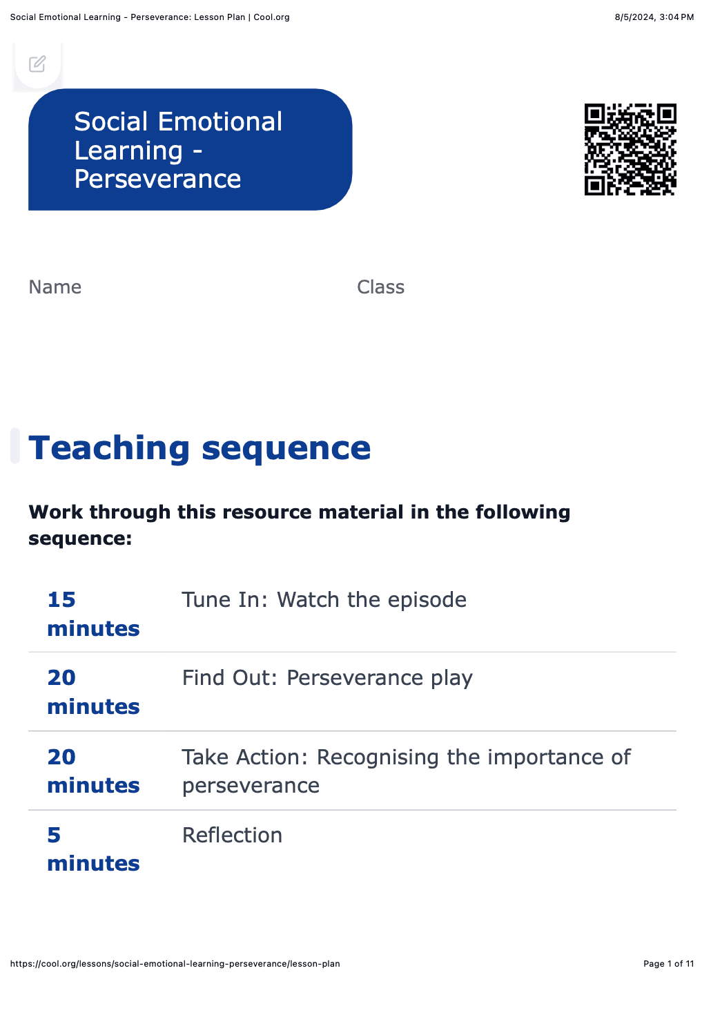 Sample Worksheet