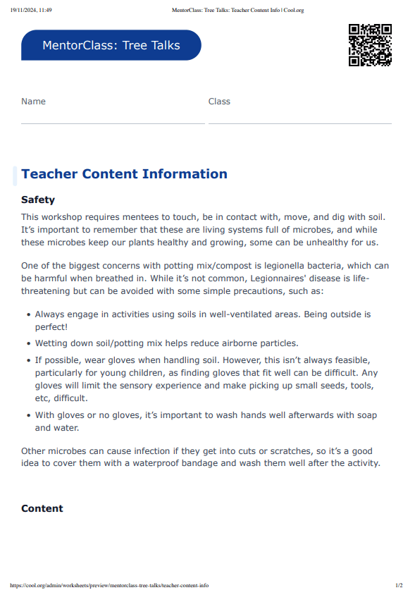 Sample Worksheet