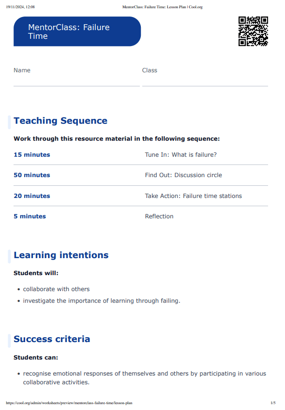 Sample Worksheet